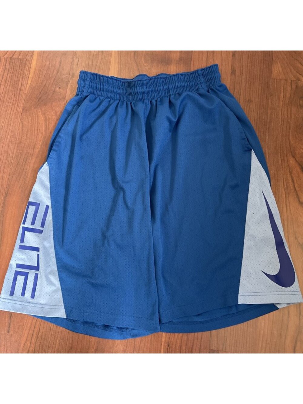 Nike Men's Elite Dri-Fit Basketball Gym Shorts Blue Size XL Inseam 11” Long EUC